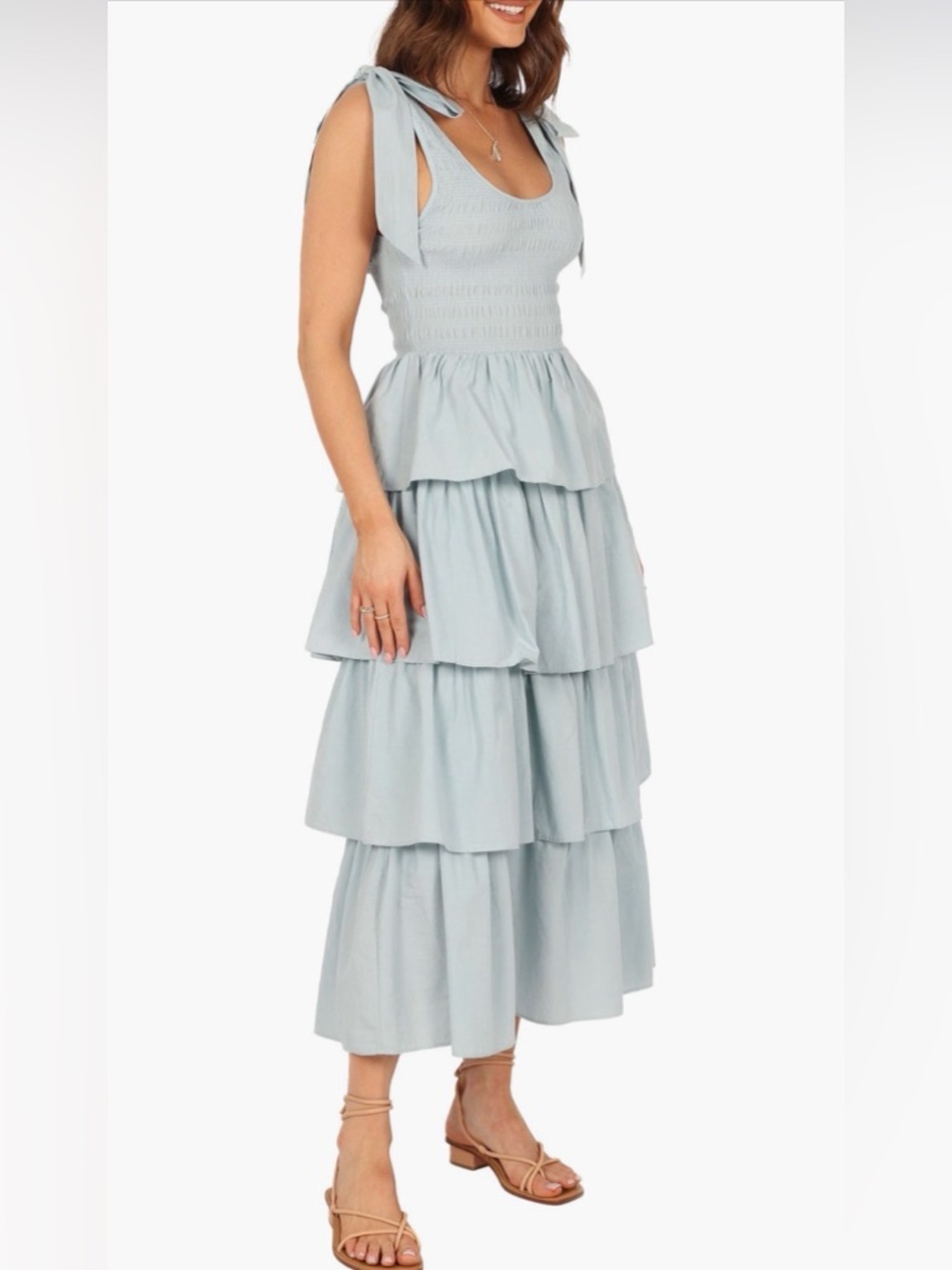 NWT Raphael Tiered Ruffle Midi Sundress - Picture 3 of 7
